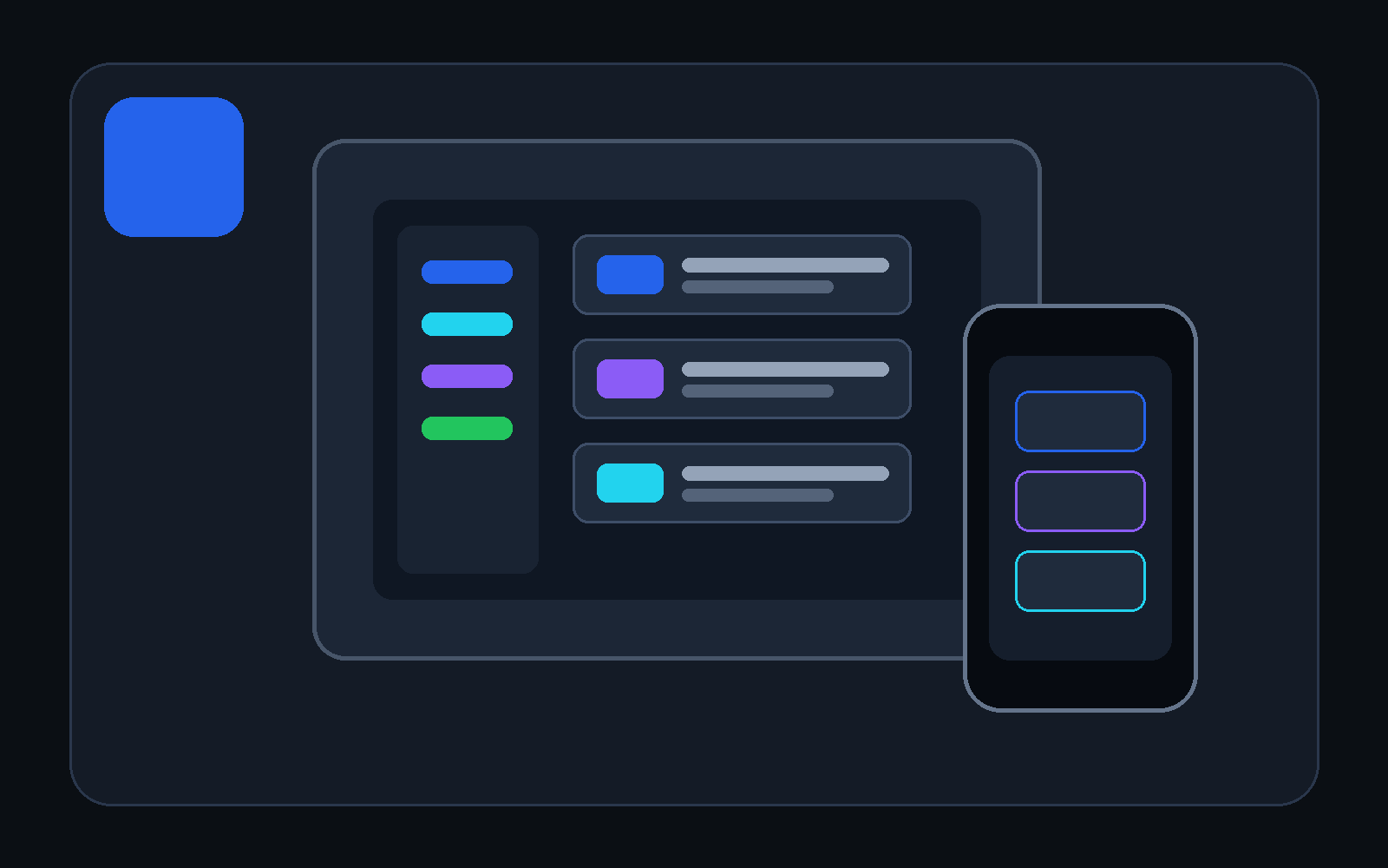 DevDesk workspace illustration with planning and project tools