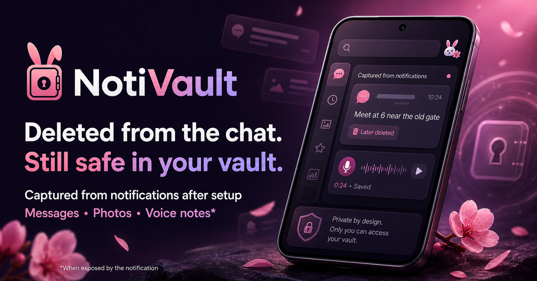 NotiVault private notification history app preview